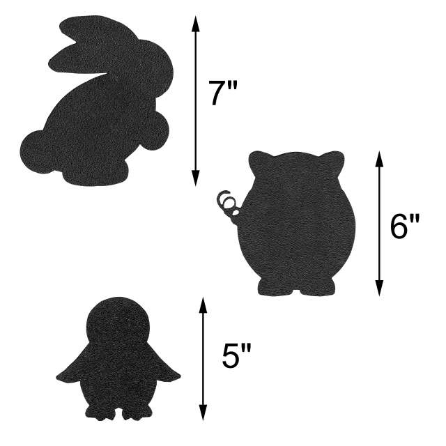 3 Little Animals Tracing Applique Template Set 3pc